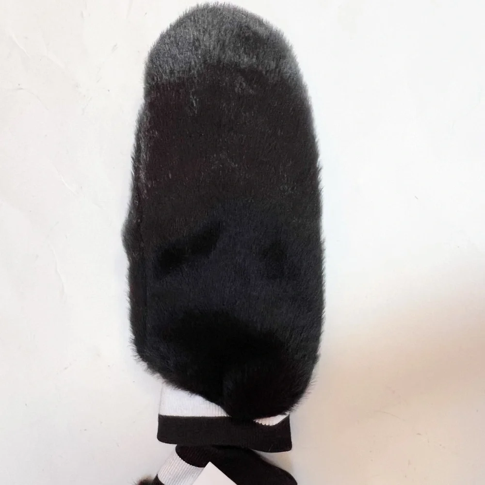Nike Faux Fur Black Warm Mittens NWT